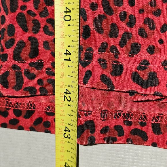 Red Black Leopard Dress XL Cruisewear Vacation Party Sexy Sleeveless Stretchy - Picture 6 of 9